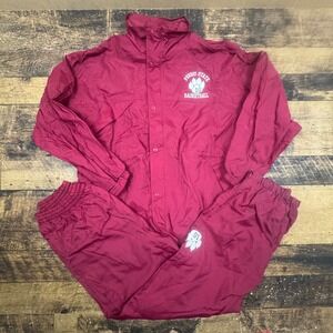 Vintage Ferris State Bulldogs Basketball Tracksuit Set Maroon Size L Costume